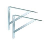 ALPENSTAHL Console pour Charges Lourdes | Athena | Profondeur 600 mm | 2 Pièces - Equerre murale crochet mural a visser | Galvanisé - Gris | Capacité charge 300kg | Support d'étagère en acier massif