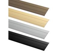 ALPENSTAHL Seuil de Porte Barre Autocollant | Longueur 200 cm, Largeur 37 mm | 1 Pièce - Profil Transition Sol | Aluminium Argenté | Rail de sol plat pour planchers, stratifiés etc. | Moulure à coller