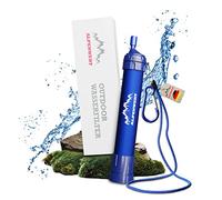 ALPENWERT Filtre à eau Outdoor - Filtre à eau potable pour 4000 litres d'eau filtrée - Traitement de l'eau potable qui élimine 99,99% de tous les germes et bactéries