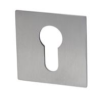 Alpertec 32458125K1 Paire de rosaces plates en acier inoxydable pour portes d'entrée d'appartement PZ