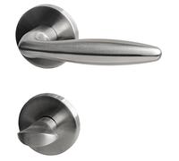 Alpertec 32858543 Alison-R Poignée de porte en acier inoxydable pour porte de salle de bain WC Couleur acier inoxydable