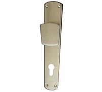 Alpertec 40110520K1 Plaque longue en aluminium pour porte d'entrée 92 mm PZ Argenté anodisé