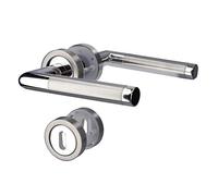 Alpertec 88020100AZ BB Garniture de porte en acier inoxydable bicolore pour garniture de porte de chambre