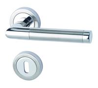 Alpertec 88020100AZ BB Garniture de porte en acier inoxydable bicolore pour garniture de porte de chambre