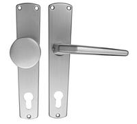Alpertec aluminium maria-lS poignée de porte en aluminium anodisé pour bouton-poussoirs wohnungseingangstüren pZ 72 mm, argent, 40401020K1