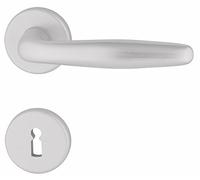 Alpertec aluminium ray iI-r garniture à rosette-alberts bloque-porte pour chambre anodisé metro bB poignée de porte en acier inoxydable, argent, 40361000PO