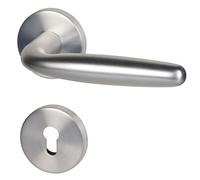 Alpertec aluminium ray iI-r garniture à rosette pZ wohnungseingangstüren pour poignée de porte en aluminium anodisé argenté 40361010PO r de la marque haeusler-shop