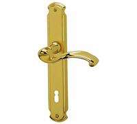 Alpertec Bianca-LS satiné/laiton poli-alberts bloque-porte pour chambre poignée de porte acier inoxydable, 32340023