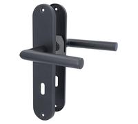 Alpertec Conte-LS Kit de rénovation en acier inoxydable pour porte de chambre Gris cachemire
