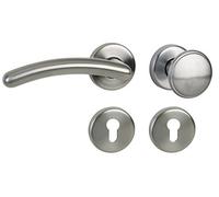 Alpertec cT-r poignée de porte en laiton chromé/chromé satiné pour wohnungseingangstüren pZ dIN droite r de la marque haeusler-shop poignée de porte, 32965243