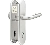 Alpertec garniture de poignée pour porte Agnes -LS KT pour Hausstüren/poignée de préhension à l'aluminium anodisé, carré 10 mm-espacement : 92 mm-aluminium/argenté 40181220