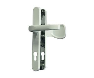 Alpertec garniture de porte à levier Schmalrahmengarnitur Schildgarnitur 92 mm, 8 mm carré blanc/40315710 poignée bouton