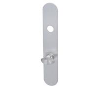 Alpertec Langschildpaar plat inox pour Badtüren de distance avec Sperrriegel pour poignée de porte acier inoxydable, 32458025K1 78 mm