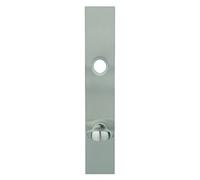 Alpertec Langschildpaar plat inox pour Badtüren de distance avec Sperrriegel pour poignée de porte acier inoxydable, 32458055K1 78 mm