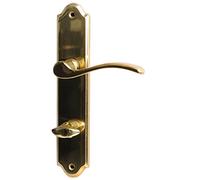 Alpertec Lori - LS 32760083 Poignée de porte en laiton poli pour porte de salle de bain et WC