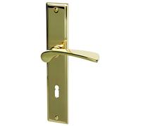 Alpertec nelson-lS-alberts bloque-porte pour chambre poignée de porte en laiton poli poignée de porte acier inoxydable, 32214353