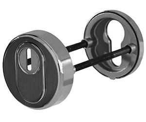 Alpertec sicherheitsrosette bague en acier inoxydable satiné zylinderabreißschutz poignée de porte pZ en acier inoxydable avec poignée, 32821170K1