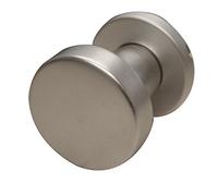 Alpertec solidement sur rosette de porte en aluminium anodisé poignée de porte acier inoxydable, diamètre : 50 mm, argent, 40112330K1