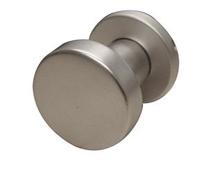 Alpertec solidement sur rosette de porte en aluminium anodisé poignée de porte acier inoxydable, diamètre : 50 mm, argent, 40112330K1