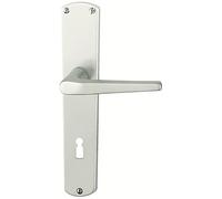 Alpertec Tanja-LS Wohnungseingangstüren PZ pour bouton-poussoirs en aluminium anodisé, poignée de porte BB poignée de porte en acier inoxydable, 72 mm, argent, 40364014