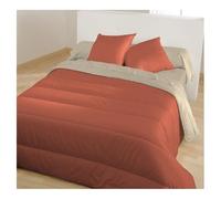Alpes Blanc - Couette Microfibre Terracotta-Chamois 140x200 cm 1 Place