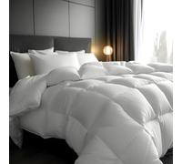 Alpes Blanc - Couette Naturelle Hiver 360 g/m² - Garnissage 30% Duvet et 70% plumette - Chaude et gonflante - Fabrication française