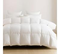 Alpes Blanc - Couette Plume Premium Luxe Hiver 240x280 cm - Fabrication Française - Garnissage 100% Plumes et Duvet de Canard 360g/m² - Enveloppe 100% Coton