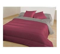 ALPES BLANC - Couette Réversible Microfibre 220x240cm Bourgogne-Poivre