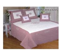 ALPES BLANC - Couvre lit François Lilas - 180x240cm - 1 place