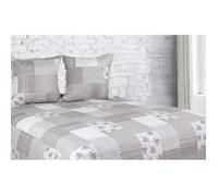 ALPES BLANC - Couvre lit Microfibre Matelassé Faà§on Patchwork Grey 230x250cm