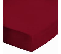 Alpes Blanc - Drap Housse 120x190 Bordeaux