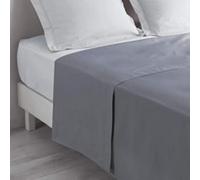 Alpes Blanc - Drap Plat 270x325 cm Anthracite Grandes Dimensions