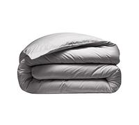 Alpes Blanc - Housse de Couette 280x240 + 2 taies 65x65 cm - 100% Percale - Tissage serré 80 Fils - Finition Rabat - Traitement Easy Care