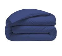 Alpes Blanc - Housse de Couette 280x240 + 2 taies 65x65 cm - 100% Percale - Tissage serré 80 Fils - Finition Rabat - Traitement Easy Care