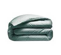 ALPES BLANC - Housse de couette 280x240 + 2 taies 65x65 cm - 100% Percale - Tissage serré 80 fils - Finition rabat - celadon