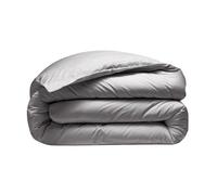 ALPES BLANC - Housse de couette 280x240 + 2 taies 65x65 cm - 100% Percale - Tissage serré 80 fils - Finition rabat - Perle