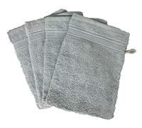 Alpes Blanc Lot de 10 Gants de Toilette 600gr/m² 100% Coton/Set de 10 Gants de Toilette Ultra-Confort (Gris/Grey)