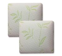 Alpes Blanc - Lot de 2 oreillers carrés mémoire de Forme Visco 60x60 cm - Soutien Cervical Ergonomique - Enveloppe déhoussable Lavable en Machine - Fabrication française