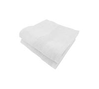 ALPES BLANC - Lot de 2 Serviettes de Bain 600g Blanches - Coton & Bambou Ultra Douces, Absorbantes et Résistantes - 50x100 cm