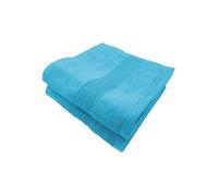 ALPES BLANC - Lot de 2 Serviettes de Bain 600g Bleu canard - Coton & Bambou Ultra Douces, Absorbantes et Résistantes - 50x100 cm