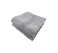 ALPES BLANC - Lot de 2 Serviettes de Bain 600g Gris Perle - Coton & Bambou Ultra Douces, Absorbantes et Résistantes - 100x150 cm