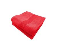 ALPES BLANC - Lot de 2 Serviettes de Bain 600g Rouge - Coton & Bambou Ultra Douces, Absorbantes et Résistantes - 50x100 cm