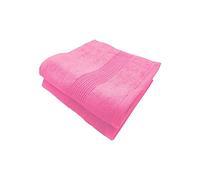 Alpes Blanc Lot de 2 Serviettes de Bain Coton et Bambou 600g/m² (Rose Clair, 70x140)