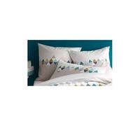 Alpes Blanc - Lot de 2 taies d'oreiller Carrée 65x65 cm Esprit Scandinave Coton