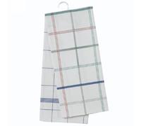 Alpes Blanc - Lot de 2 torchons professionnels Cali 70x70 cm coton et lin à carreaux - Haute absorption, usage cuisine hôtellerie, 0 trace