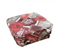 Alpes Blanc - Lot de 6 galettes de chaise 38x38 cm - Motif Chalet Rouge style Montagne - Assise confortable - Fixation solides par lanières