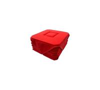 Alpes Blanc - Lot de 6 Galettes de Chaise rouge 38x38 cm - Assise Confortable et Rembourrée - Fixation Solide par Lanières - Déco Chaleureuse