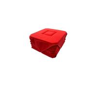 ALPES BLANC - Lot de 6 Galettes de Chaise rouge 38x38 cm - Fixation Solide par Lanières - Assise confortable - Déco Chaleureuse