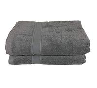 Alpes Blanc Lot de Serviettes de Bain 600 GR 100% Coton/Serviettes de Toilette et Linge de Bain/Ultra Doux et Absorbant (Dark Grey/Anthracite, 70_x_140_cm)