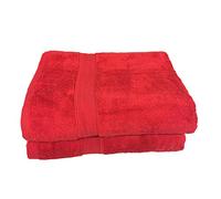 Alpes Blanc Lot de Serviettes de Bain 600 GR 100% Coton/Serviettes de Toilette et Linge de Bain/Ultra Doux et Absorbant (Red/Rouge, 100_x_150_cm)